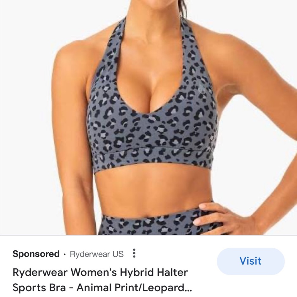 Ryderwear Womens hybrid halter Sportsbra